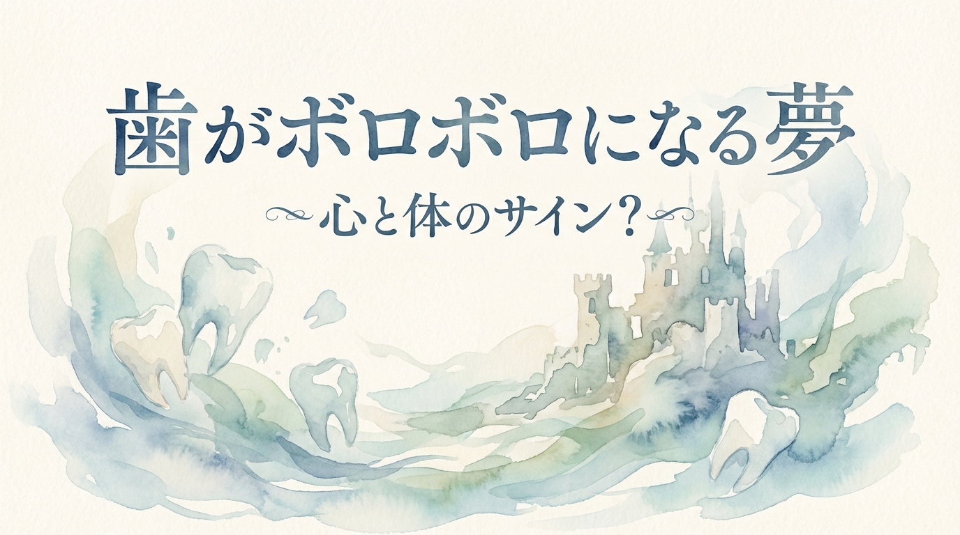 歯がボロボロになる夢の意味とは？部位別の暗示と心のケア方法を解説！
