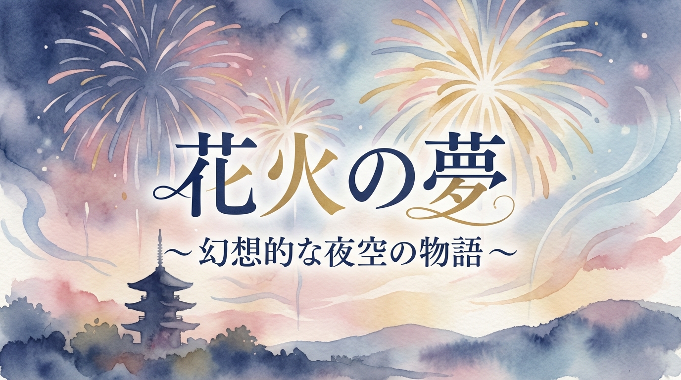 花火の夢の意味は希望の象徴?状況別に夢占いの暗示を徹底解説!