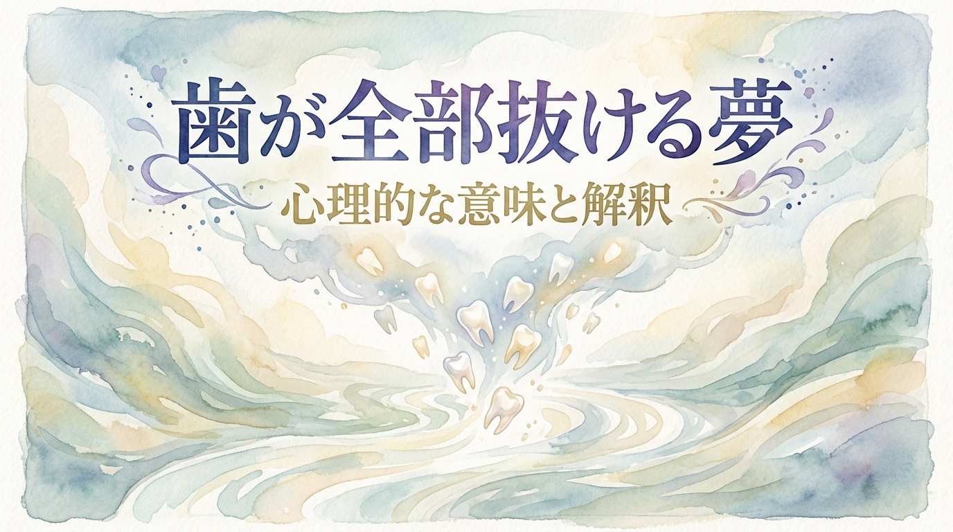 歯が全部抜ける夢の意味とは?夢占いが示す転機のサインと状況別の解釈を解説!