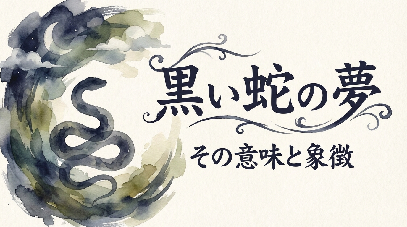 黒い蛇の夢の意味とは？感情や状況別に夢占いの暗示を徹底解説！