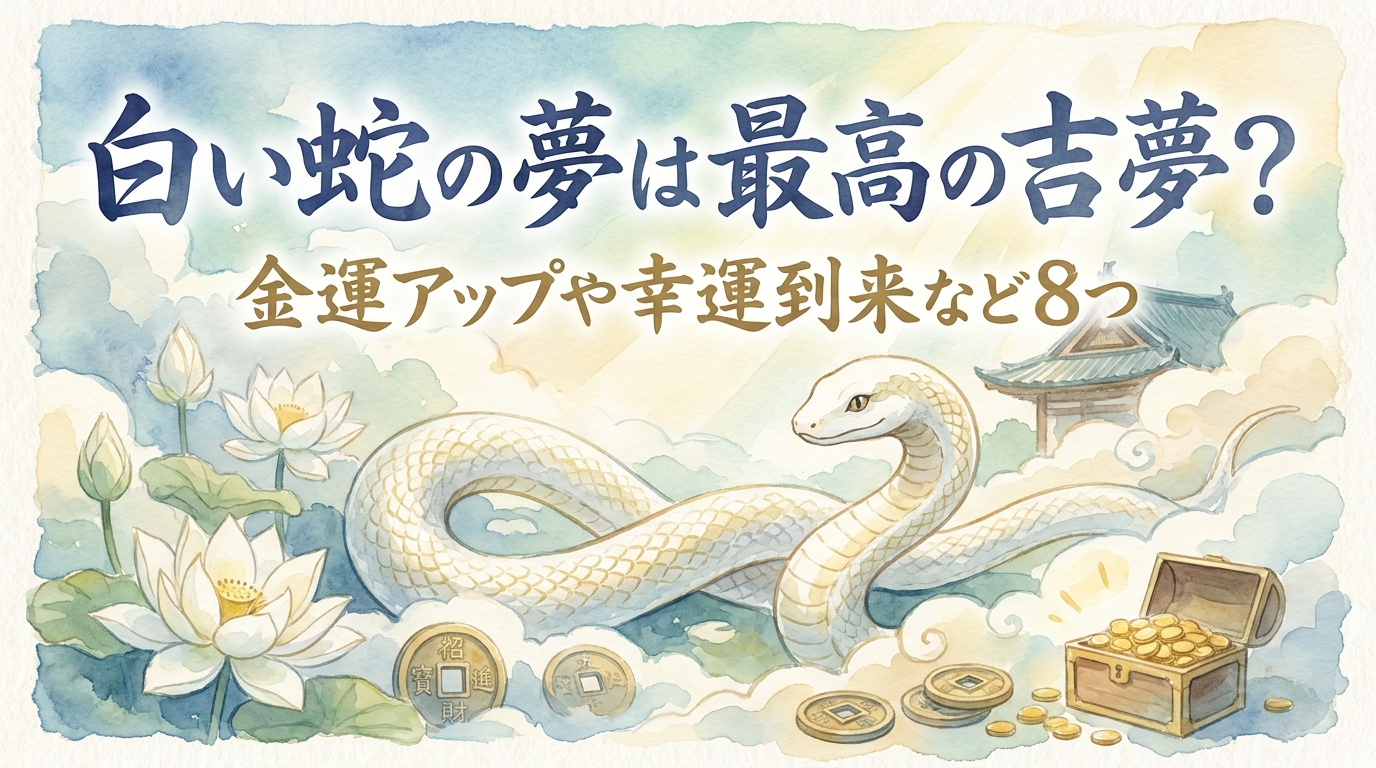白い蛇の夢は最高の吉夢？金運アップや幸運到来など8つの意味を解説！